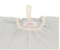 Tutete Textil Babi con Bolsillo Central Vichy Funny Letters Personalizado