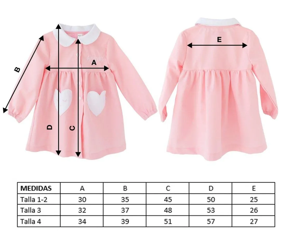 Tutete Textil Babi Corazón Rosa por VivirConGusto Personalizable^ Babis Escolares