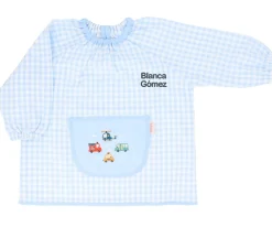 Tutete Textil Babi Lola con Bolsillo Central Vichy City Cars Personalizable