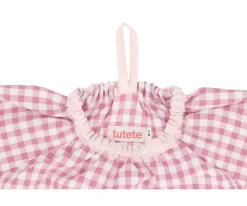 Tutete Textil Babi Lola con Bolsillo Central Vichy Ballet Personalizable