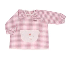 Tutete Textil Babi Lola con Bolsillo Central Vichy Ballet Personalizable