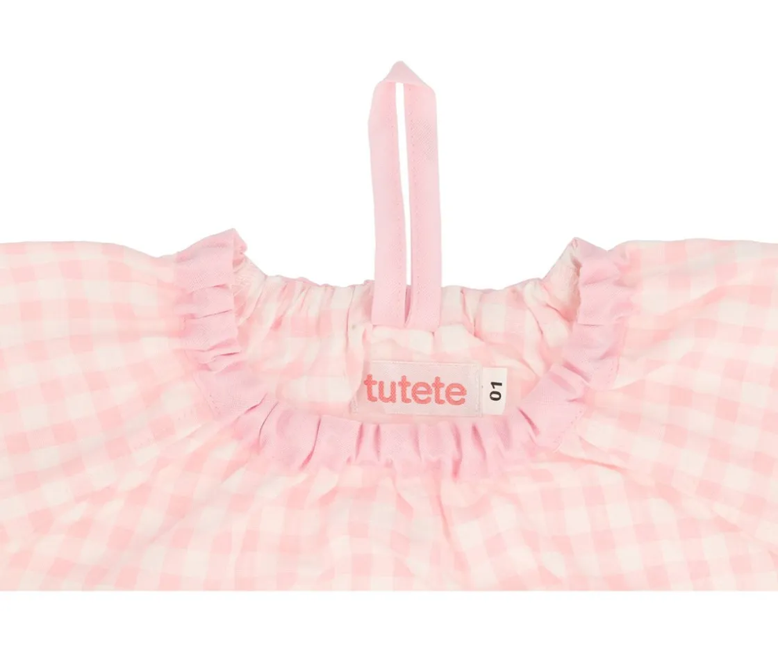 Tutete Textil Babi Lola con Bolsillo Central Vichy Bugs Personalizable