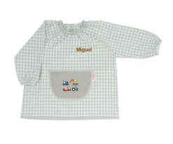 Tutete Textil Babi Lola con Bolsillo Central Vichy Trucks Personalizable