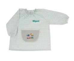 Tutete Textil Babi Lola con Bolsillo Central Vichy Trucks Personalizable