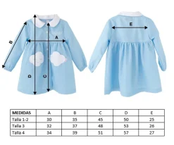 Tutete Textil Babi Nube Azul por VivirConGusto Personalizable^ Babis Escolares