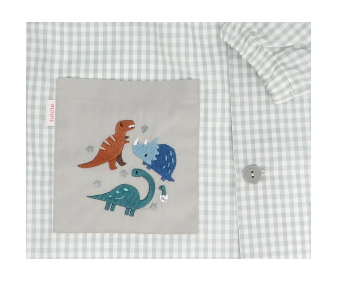 Tutete Textil Babi Seber con Botones Dinos World Personalizable