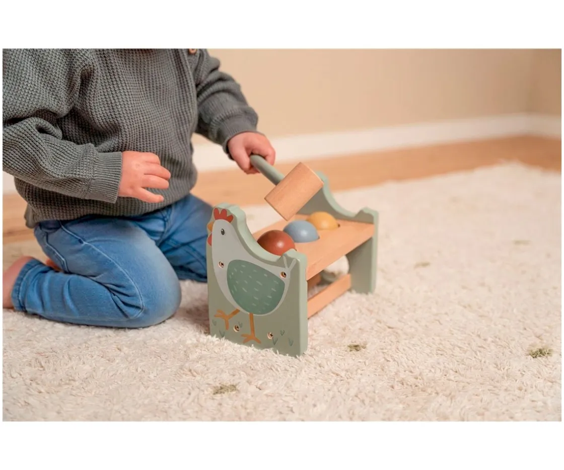 Niños Little Dutch Banco Golpeo con Bolas Little Farm FSC