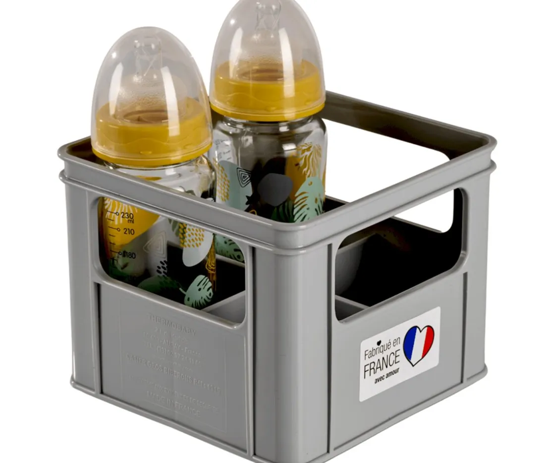 Thermobaby Bandeja para 4 Biberones Gris^ Biberones