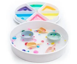 Niños Inspire My Play Bandeja Sensorial PlayTray con Compartimentos y Tapa Extraíbles