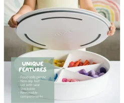 Niños Inspire My Play Bandeja Sensorial PlayTray con Compartimentos y Tapa Extraíbles