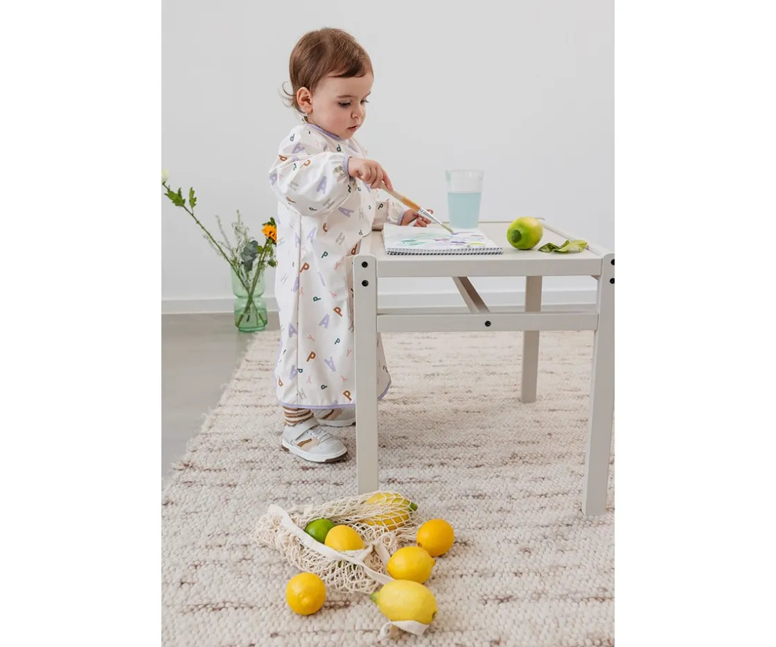 Lassig Bata de Pintura Escolar Happy Fruits Light Blue^Niños Manualidades Para Niños