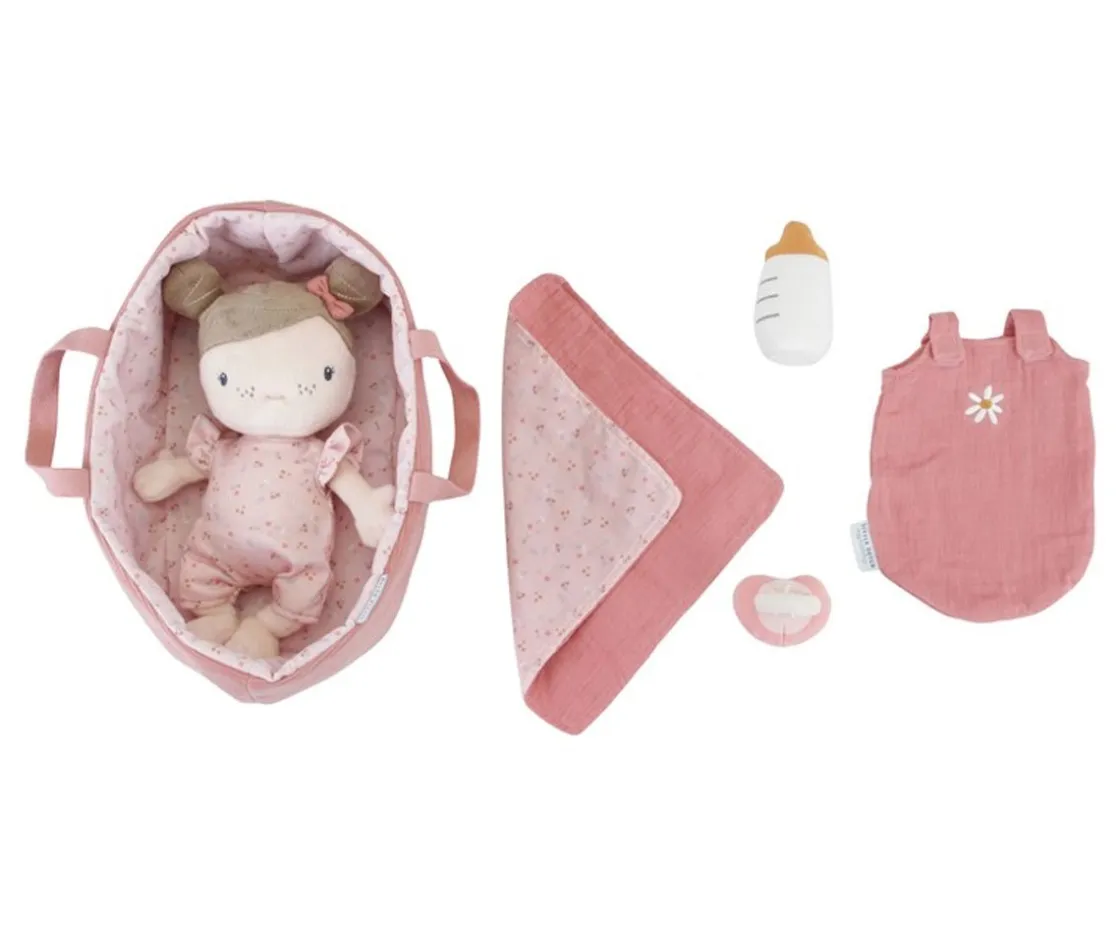 Niños Little Dutch Bebé Rosa con Capazo