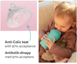 Herobility Biberón Anticólico Haw Rose 340ml^ Biberones