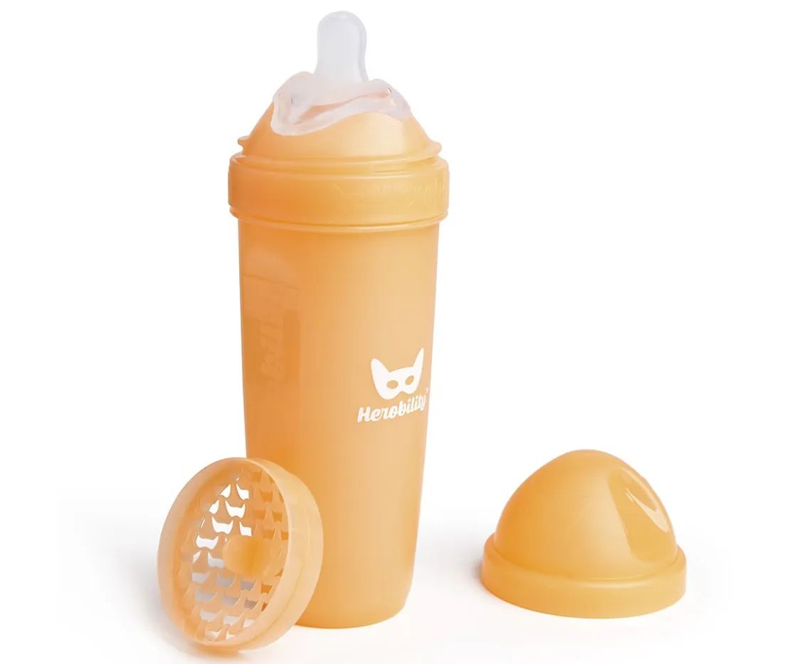 Herobility Biberón Anticólico Peach 340ml^ Biberones