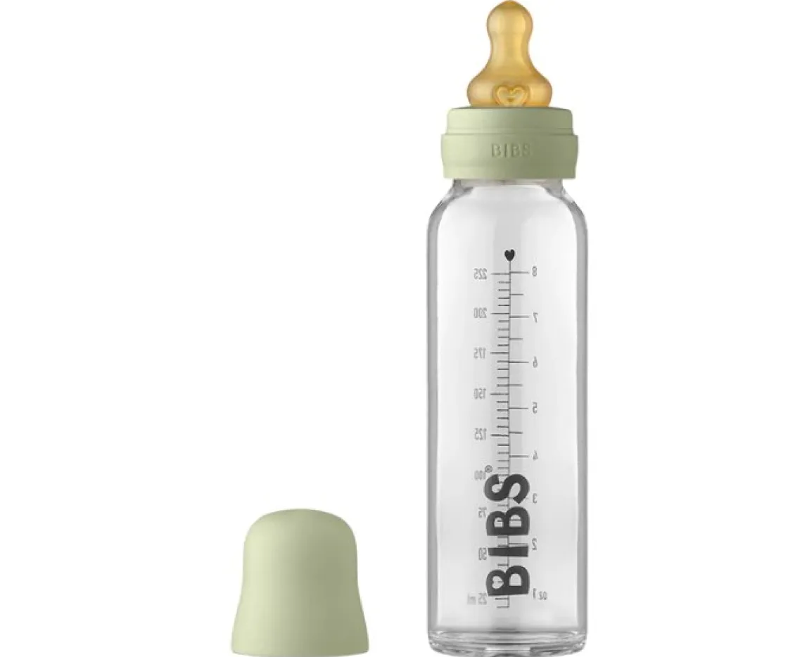 Bibs Liberty Biberón Cristal BIBS Sage 225ml + Funda Biberón Regalo^ Biberones