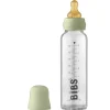 BIBS Biberón Cristal Sage 225ml + Funda Biberón Large^ Biberones