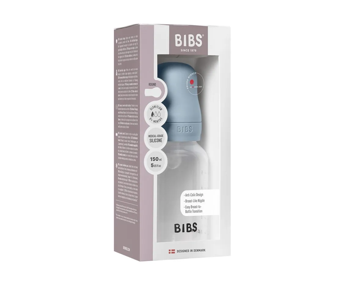 BIBS Biberón Plástico Silicona Baby Blue 150ml^ Biberones