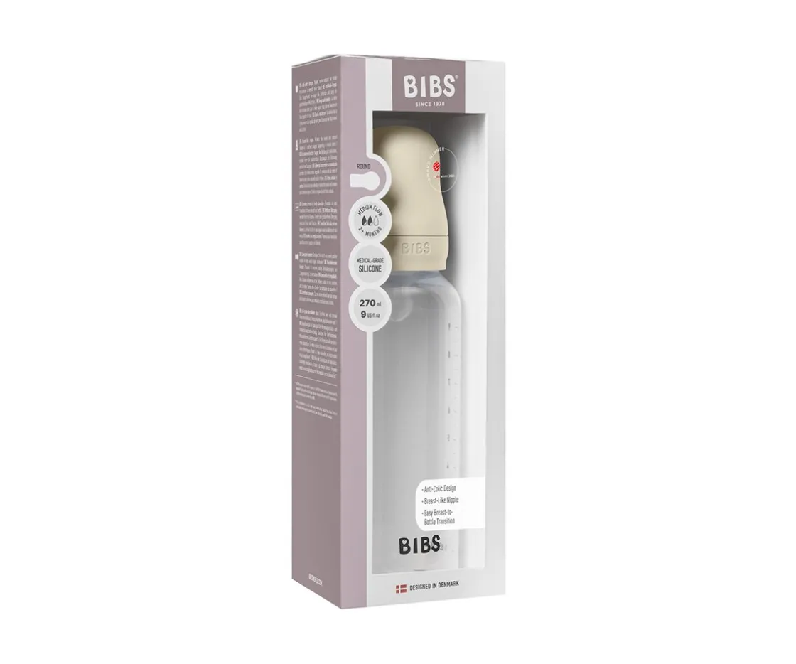 BIBS Biberón Plástico Silicona Ivory 270ml^ Biberones