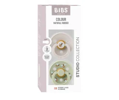 BIBS Pacifier Studio Colour 2 PACK Bumblebee Latex Mushroom Mix^ Chupetes Con Diseños