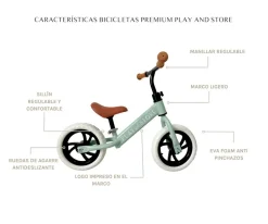 Niños Play and store Bicicleta Equilibrio Premium Black