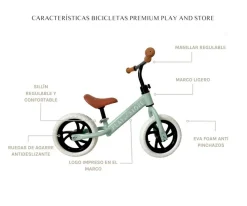Niños Play and store Bicicleta Equilibrio Premium Taupe
