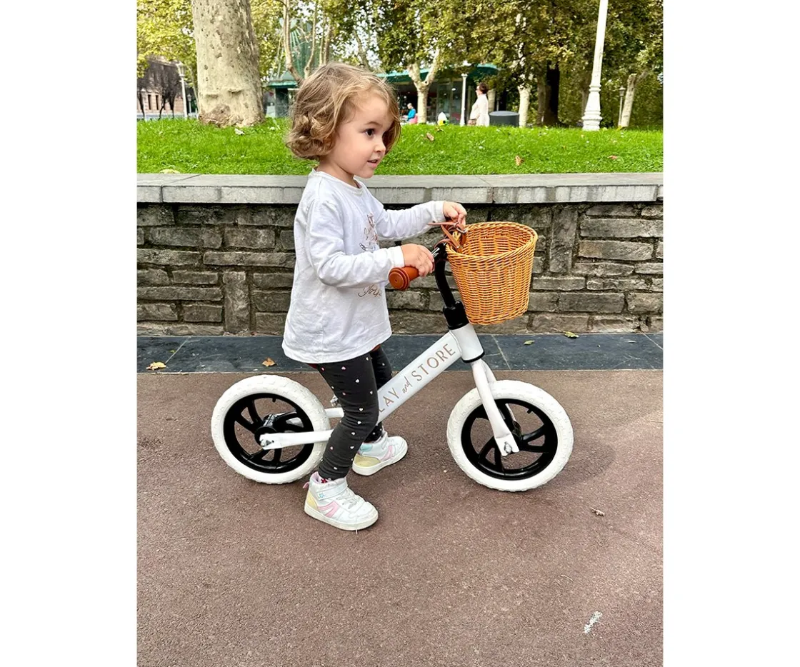 Niños Play and store Bicicleta Equilibrio Premium White