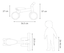 Niños Bubblat Kids Bicicleta sin Pedales - Correpasillos Bubblat Sage