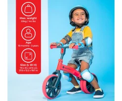 Niños Yvolution Bicicleta sin Pedales Yvelo Junior Rojo