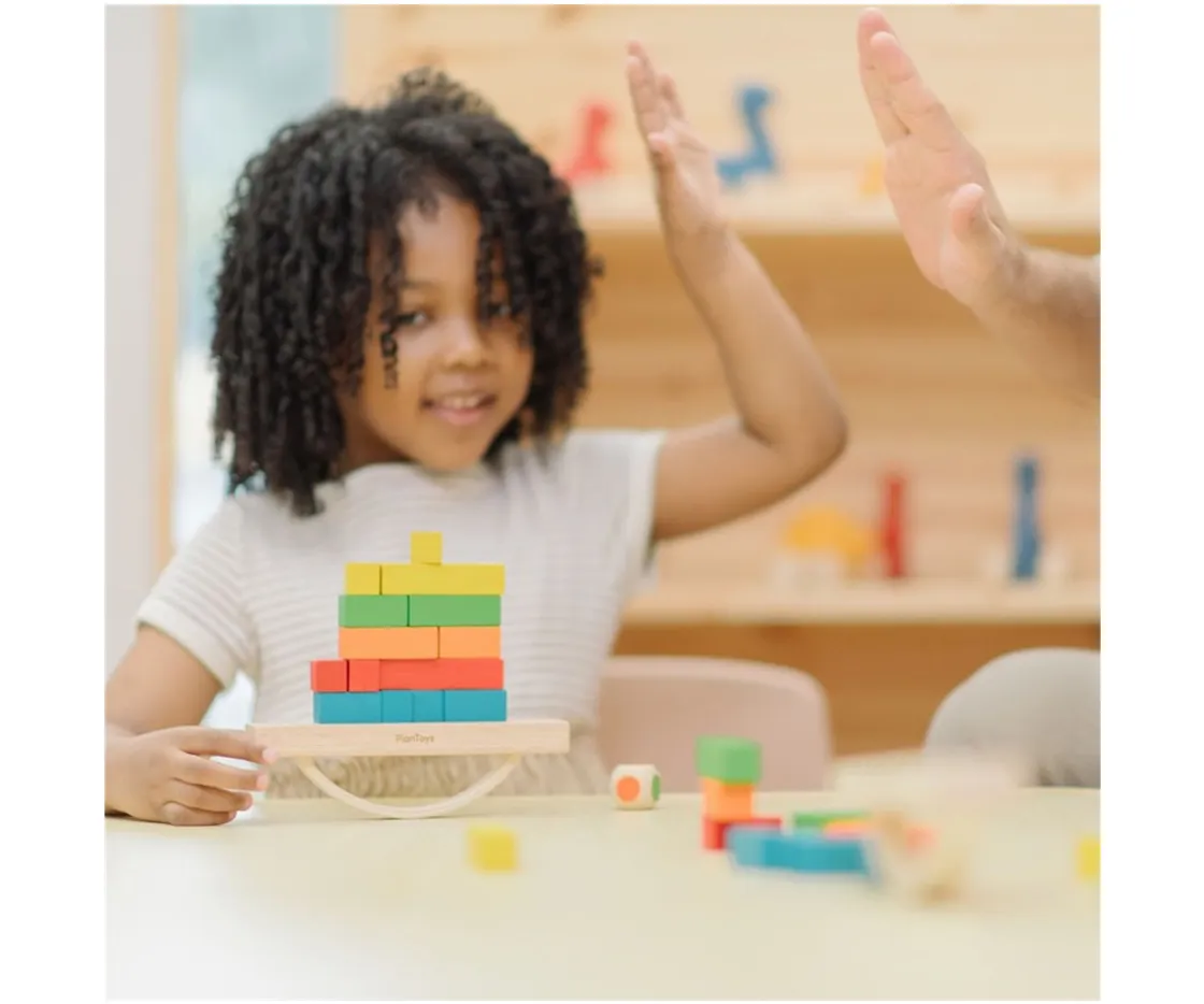 Niños Plan Toys Bloques en Equilibrio Montessori