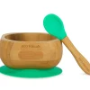 Ecorascals Bol Bambú Verde Eco con Cuchara^ Vajilla Infantil