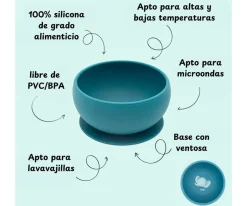 Sassi Bol con Ventosa Silicona Elefante