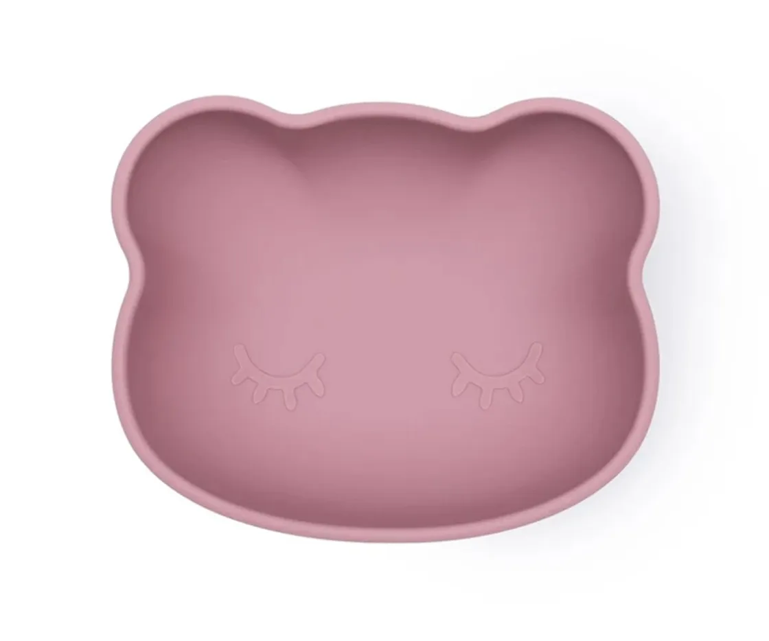 We Might Be Tiny Bol con Ventosa y Tapa Oso Dusty Rose^ Vajilla Infantil