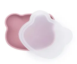 We Might Be Tiny Bol con Ventosa y Tapa Oso Dusty Rose^ Vajilla Infantil