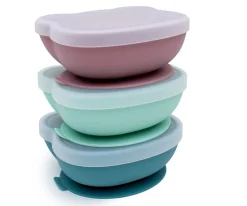 We Might Be Tiny Bol con Ventosa y Tapa Oso Dusty Rose^ Vajilla Infantil