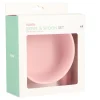 Tutete Bol Silicona + Cuchara Acero Light Pink^ Vajilla Infantil