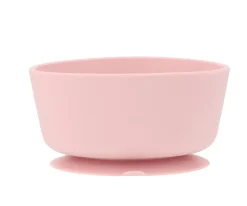 Tutete Bol Silicona + Cuchara Acero Light Pink^ Vajilla Infantil