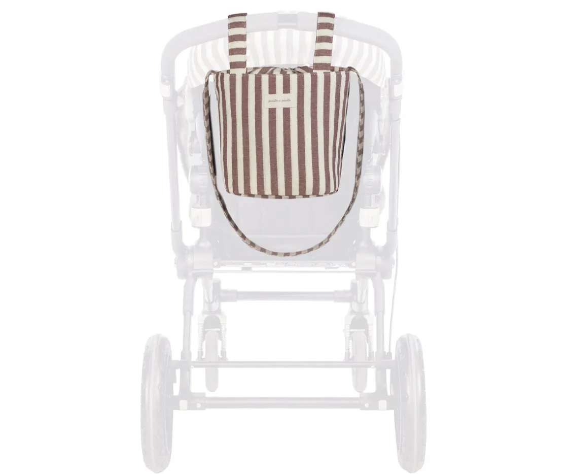 Niños Pasito a Pasito Bolsa Bucket Cherry Rayas