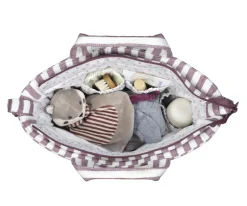 Niños Pasito a Pasito Bolsa Canastilla Cherry Rayas