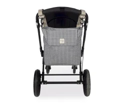 Niños Walking Mum Bolsa Canastilla I Love Vichy Negro