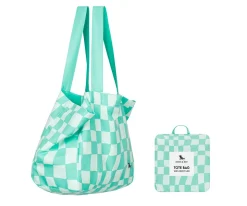 Dock & Bay Bolsa de Playa Check Verde Personalizable