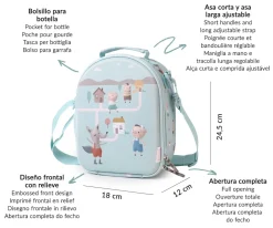 Tutete Bolsa Merienda Térmica 3D The Three Little Pigs Personalizable