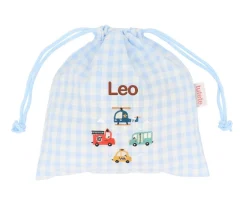Tutete Textil Bolsa Merienda Vichy City Cars Personalizable