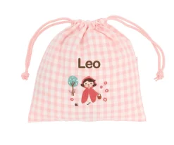 Tutete Textil Bolsa Merienda Vichy Little Red Personalizable