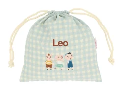 Tutete Textil Bolsa Merienda Vichy The Three Little Pigs Personalizable