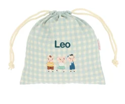 Tutete Textil Bolsa Merienda Vichy The Three Little Pigs Personalizable
