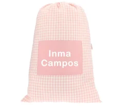 Tutete Textil Bolsa para Muda Vichy Rosa Palo Personalizable^ Bolsas De Deporte
