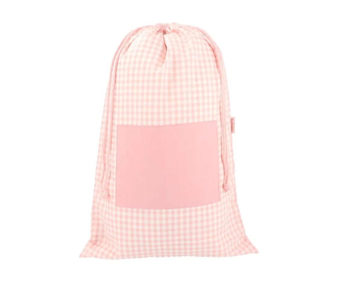 Tutete Textil Bolsa para Muda Vichy Rosa Palo Personalizable^ Bolsas De Deporte
