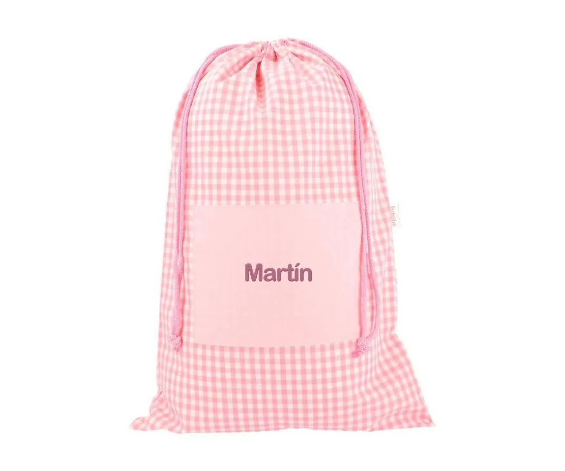Tutete Textil Bolsa para Muda Vichy Rosa Personalizable^Niños Cambiadores Para Bebés