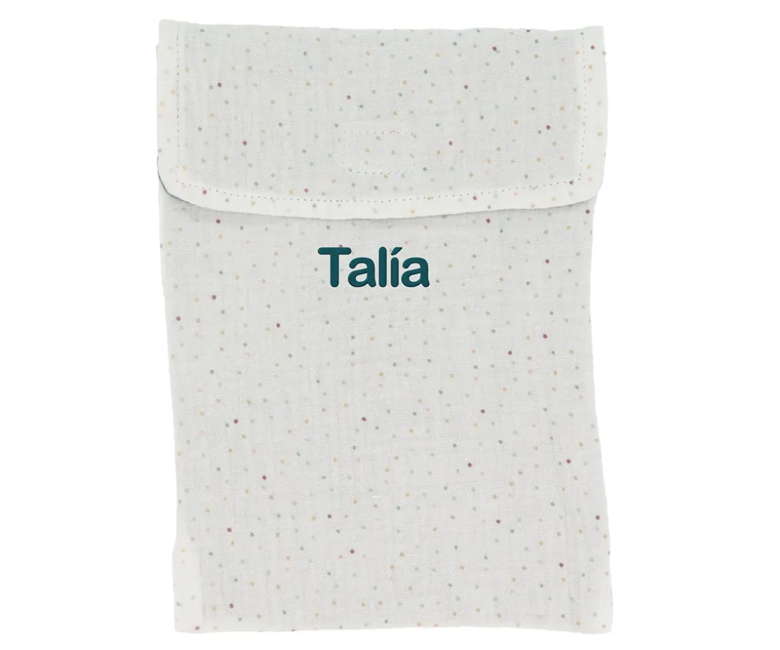 Cristina de Jos'h Bolsa para Pañales Rainbow Dots Azul Personalizable^Niños Cambiadores Para Bebés