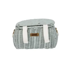 Niños Olli Ella Bolsito Ratán Mini Chari Vintage Blue